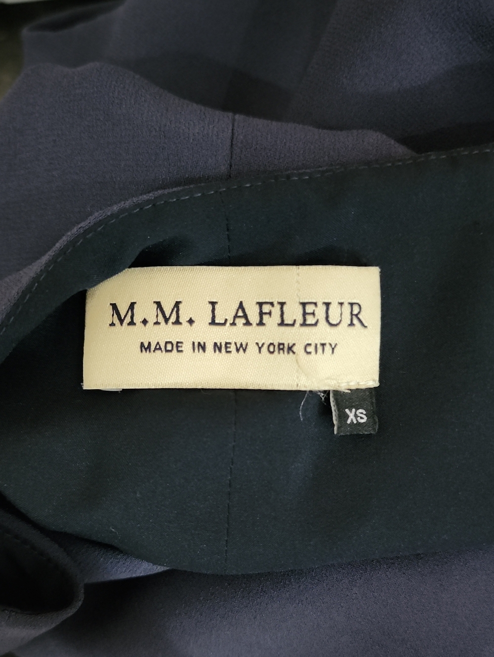 M.M. Lafleur Navy Sleevless V-Neck Midi Dress With Pockets - Picture 5 of 7